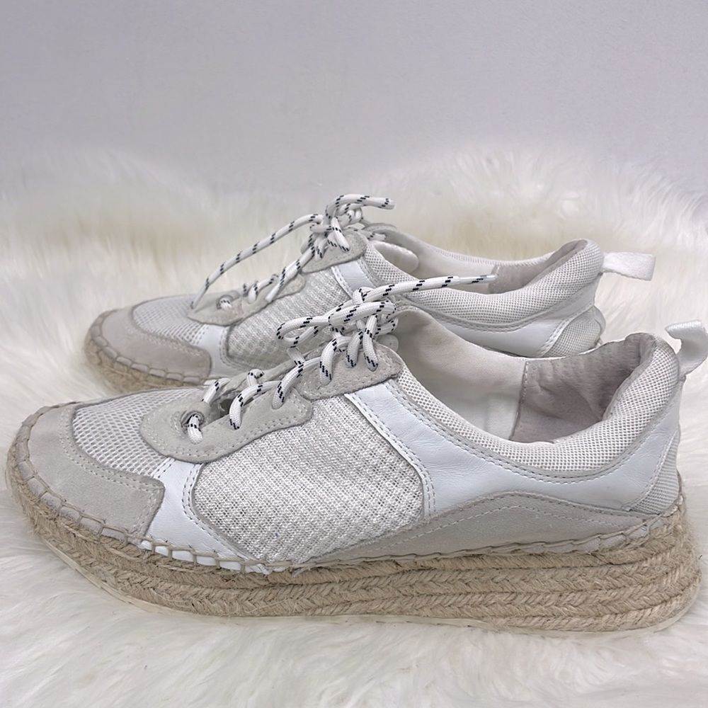 Marc Fisher | espadrille sneakers 8.5 white & cream.